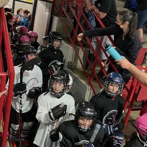 La ligue de hockey féminine les Palettes Roses voulait promouvoir l’activité physique chez les jeunes filles et adultes tn leur montrant qu’elles ont aussi leur place dans ce sport. (Photo L’info du Nord-Laureen Peers)