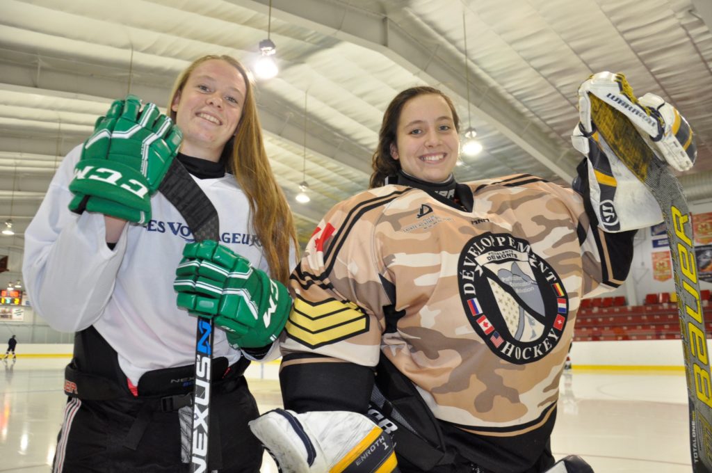 Justine Deshaies et Sandrine Mantha avec le midget BB