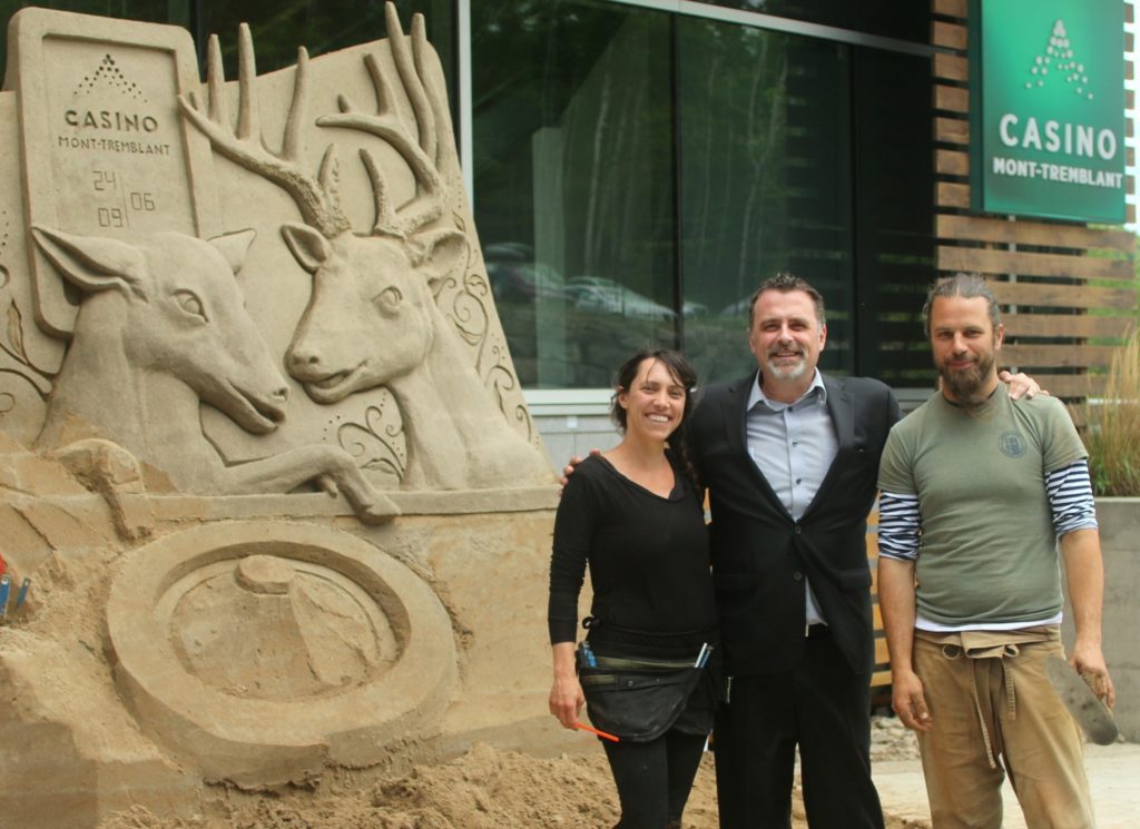 Une sculpture de sable unique au Casino Mont-Tremblant