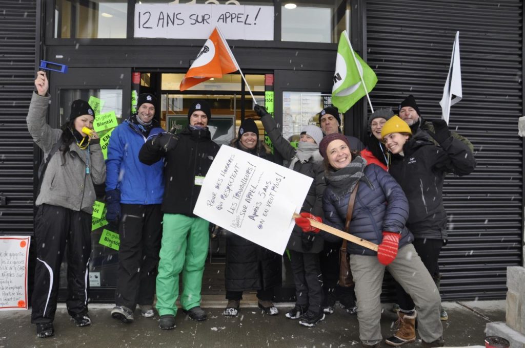 Piquets de grève devant la SAQ de Mont-Tremblant : magasin ouvert