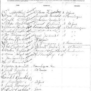 La première page de la liste des membres « Constitutional roll of membership » 21 juin 1922. (Photo gracieuseté)